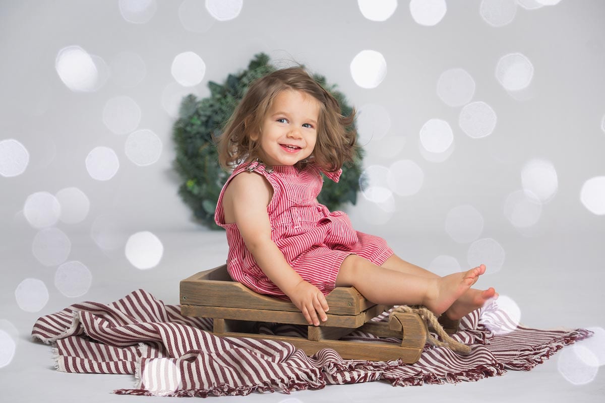 Weihnachtsfamilienfotoshooting im Donna Bellini Studio