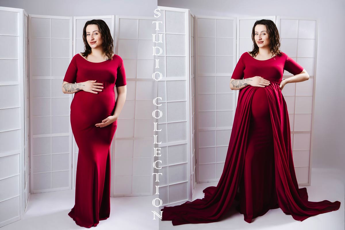 Babybauch-Shootings-Berlin-mit-roten-Umstandskleidern